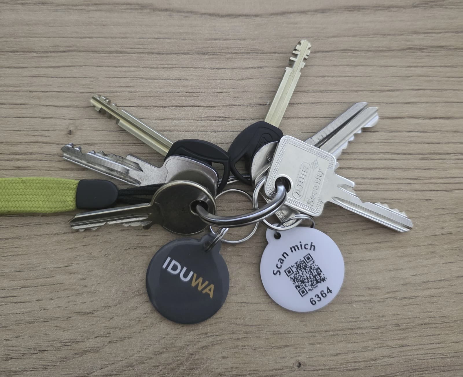 IDUWA QR-Anh&auml;nger am Schl&uuml;sselbund