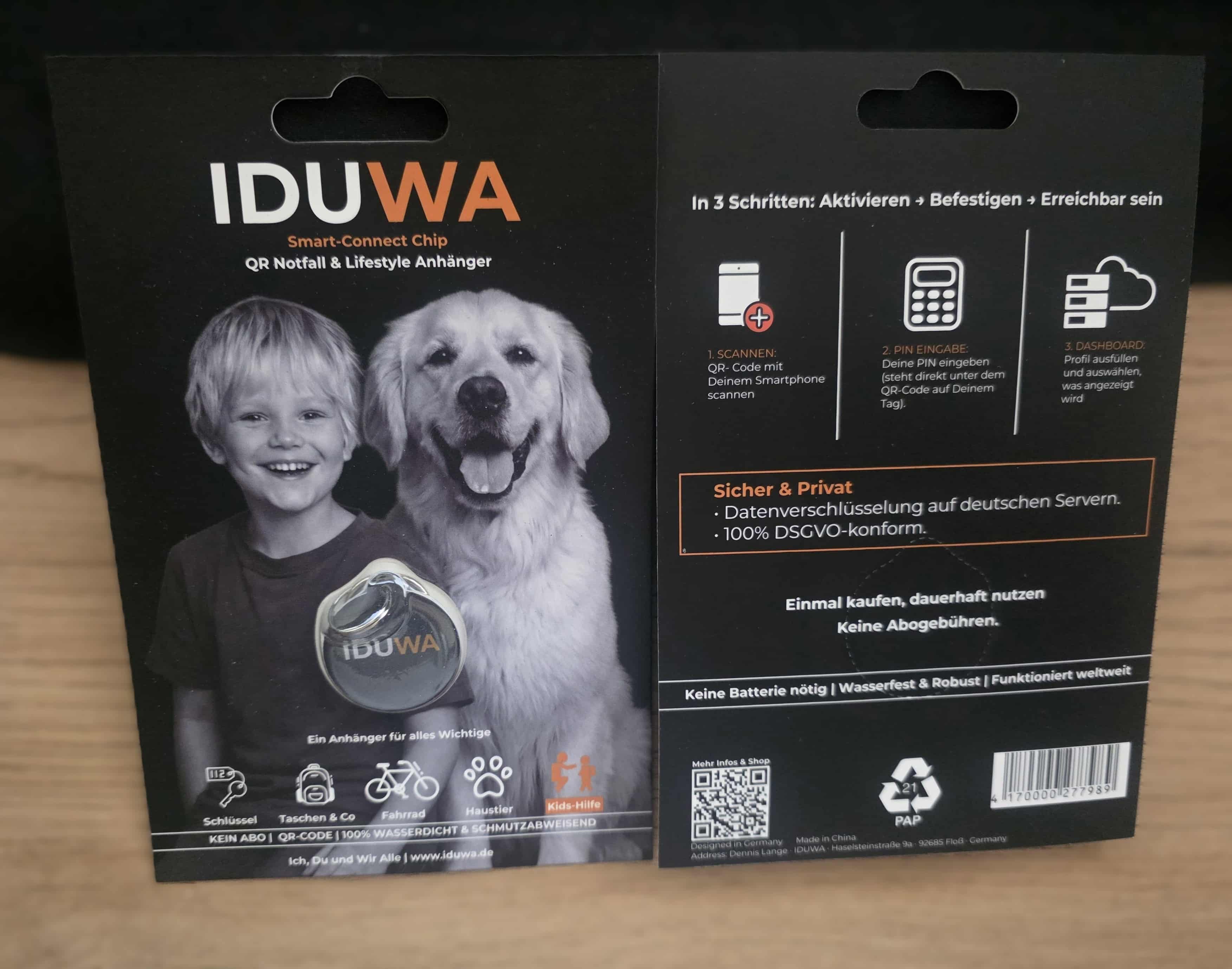 IDUWA QR-Anh&auml;nger Verpackung